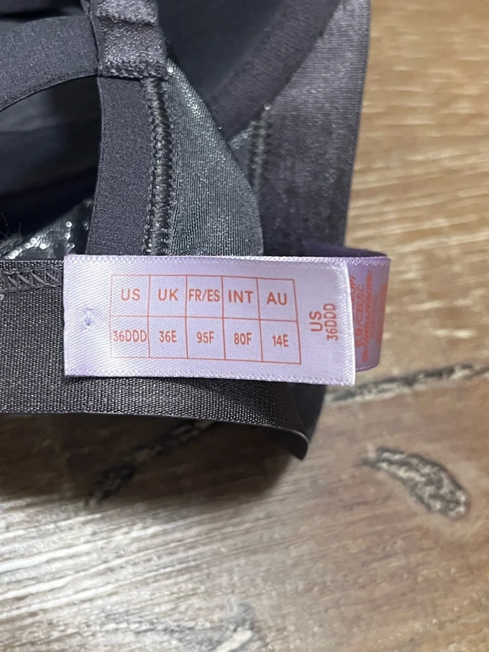 Savage X Fenty Shimmering Gray Bra MICROFIBER METALLIC PUSH-UP BRA Size 36DDD - Picture 8 of 13